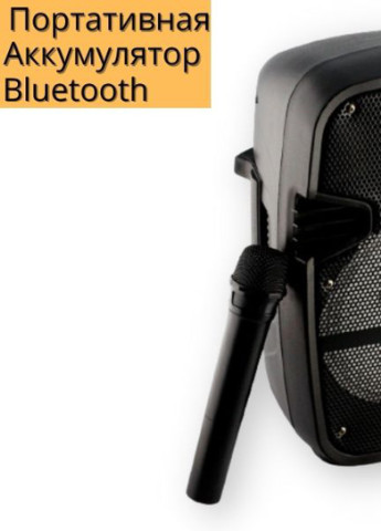 Портативная колонка HS-008BT аккумуляторная c радиомикрофоном USB, SD, Bluetooth, FM черная (5749) XPRO (253495440)