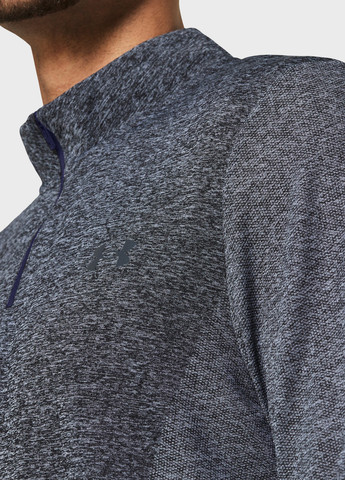 Серо-голубой демисезонный спортивный лонгслив Under Armour меланж