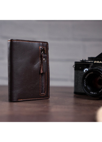 Мужской кожаный кошелек 9х11,5х1,5 см Vintage (252129255)