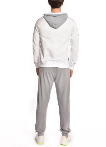 Белый демисезонный спортивный костюм серо-белый tb21ml01s8725-1_1006 Bilcee