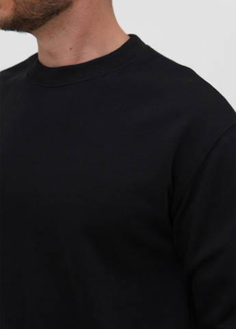 Чорний світшот Trend Collection однотонний без декору (303023692)