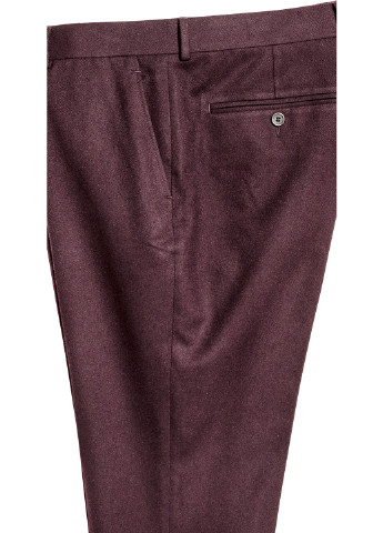 Бордовые кэжуал демисезонные классические брюки H&M