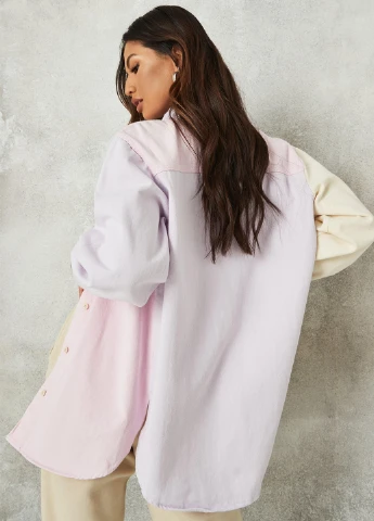 Цветная джинсовая рубашка однотонная Missguided