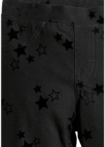 Черные демисезонные джеггинсы H&M