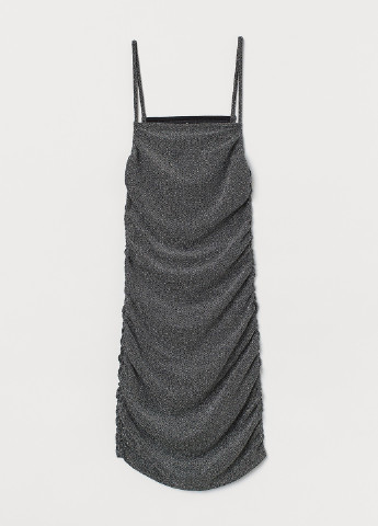 Темно-сіра коктейльна сукня H&M меланжева