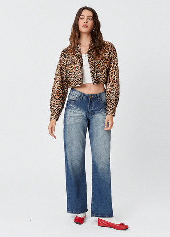 Коричнева демісезонна куртка куртка-піджак SHEIN