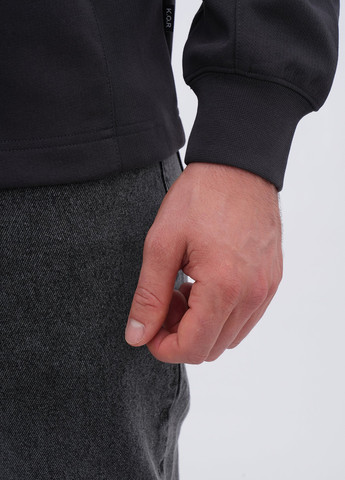 Темно-серый свитшот Trend Collection надпись без декора (356776009)