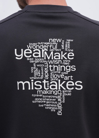 Темно-серый свитшот Trend Collection надпись без декора (356776009)