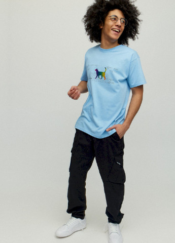 Голубая футболка мужская YAPPI