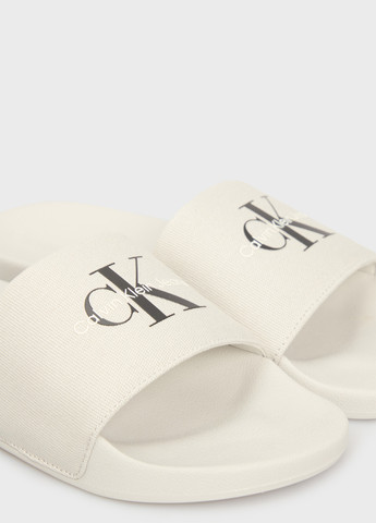 Белые пляжные, кэжуал шлепанцы Calvin Klein Jeans