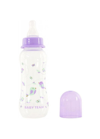 Бутылочка для кормления с силиконовой соской 250 мл 0+ фиолет Baby Team (252249869)