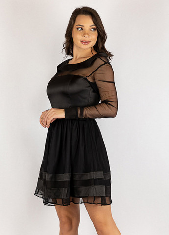 Чорна кежуал сукня кльош Time of Style однотонна