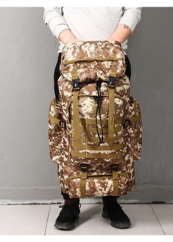 Рюкзак великий тактичний туристичний похідний для подорожей альпінізму кемпінгу 15х33х59 см (473290-Prob) Камуфляж хакі Unbranded (254303748)