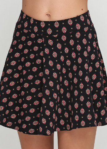Черная кэжуал с рисунком юбка C&A мини