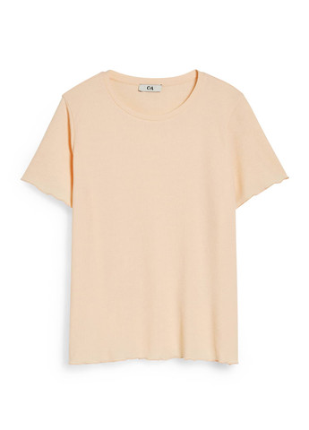 Персиковая летняя футболка C&A