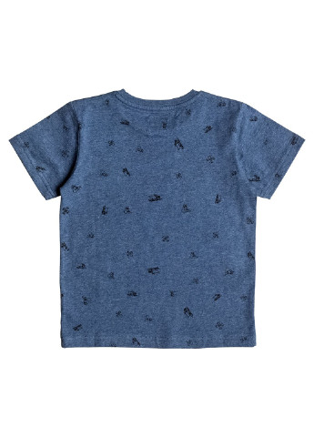 Темно-синяя летняя футболка с коротким рукавом Quiksilver