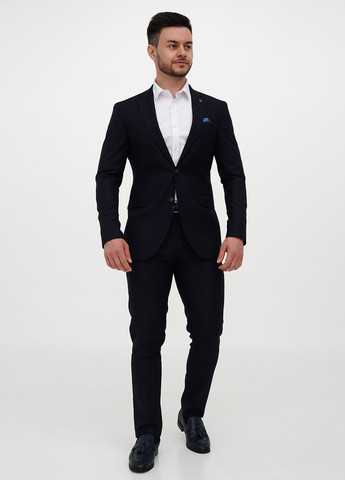 Темно-синій демісезонний костюм (піджак, штани) брючний Trend Collection