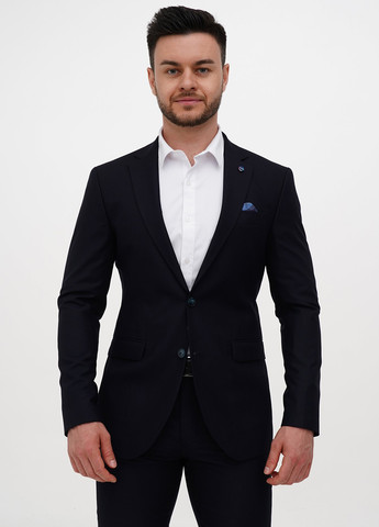 Темно-синій демісезонний костюм (піджак, штани) брючний Trend Collection