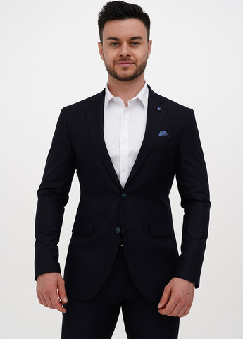 Темно-синій демісезонний костюм (піджак, штани) брючний Trend Collection