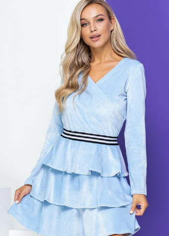 Блакитна коктейльна сукня кльош Ager однотонна