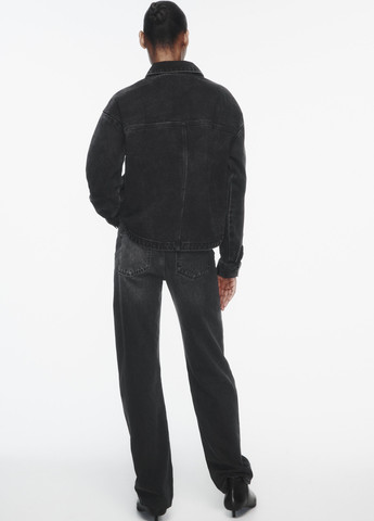 Чорна демісезонна джинсова куртка Zara