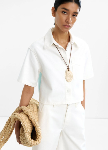 Белая кэжуал рубашка с рисунком Parfois