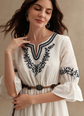 Білий святковий сукня кльош SHEIN з малюнком