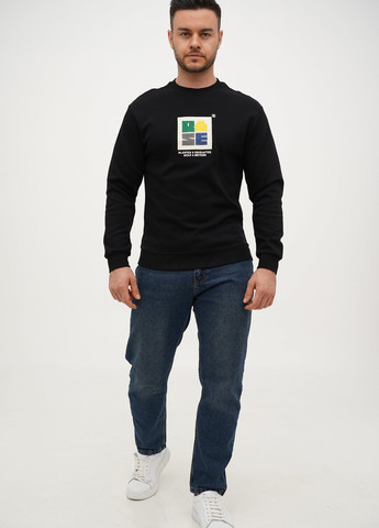 Черный свитшот Trend Collection надпись вышивка (305300818)