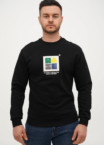 Черный свитшот Trend Collection надпись вышивка (305300818)