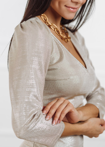 Жемчужное коктейльное платье Azuri однотонное