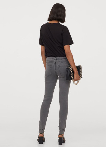 Темно-серые демисезонные скинни джинсы H&M