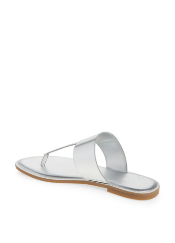 Серебристые кэжуал вьетнамки DKNY с логотипом