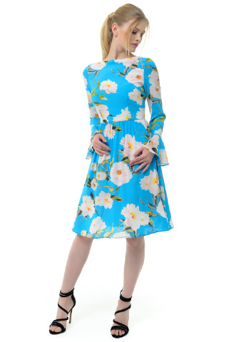 Блакитна кежуал сукня Arefeva з квітковим принтом