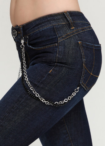 Джинси Pinko завужені однотонні темно-сині джинсові бавовна