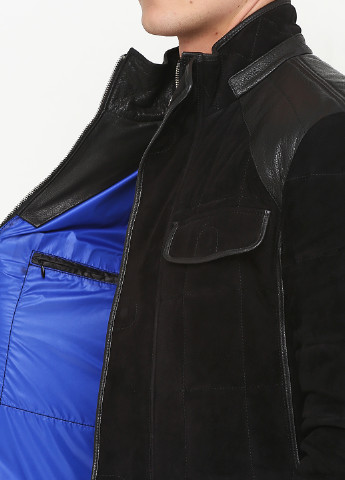 Черная демисезонная куртка замшевая Louis Armand