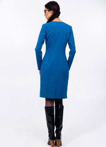 Синее кэжуал платье футляр Iren Klairie однотонное