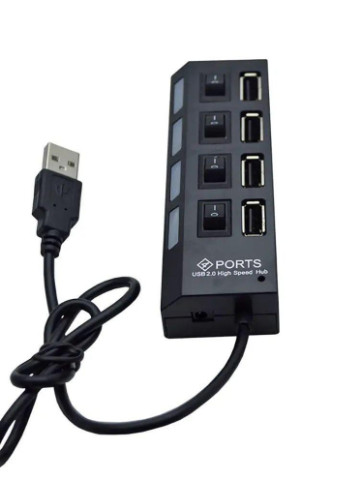 Хаб USB на 4 порти UKC HSM-50170 з вимикачами та підсвічуванням XO (252876741)