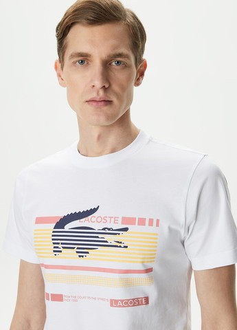 Біла футболка Lacoste