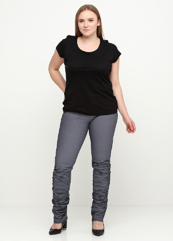 Грифельно-серые кэжуал демисезонные прямые брюки Oblique