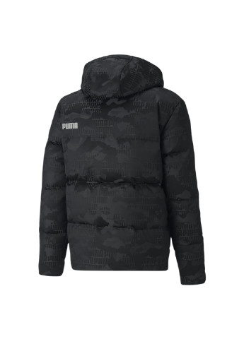 Чорна демісезонна куртка camo down jacket Puma