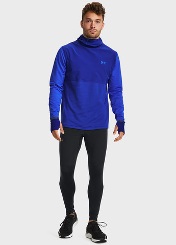 Синий демисезонный спортивный лонгслив Under Armour с логотипом