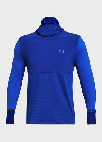 Синий демисезонный спортивный лонгслив Under Armour с логотипом