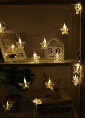 Гірлянда з прищепками для фото Зірки LED, 20 шт More (253991490)