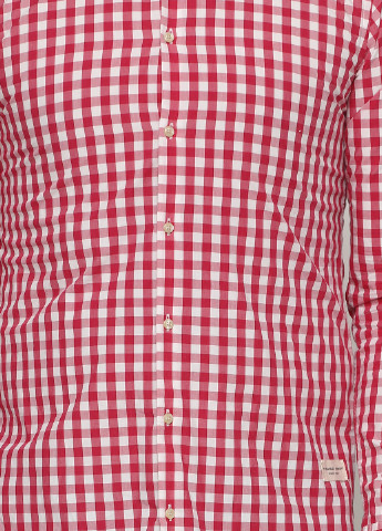 Красная кэжуал рубашка в клетку Scotch & Soda с длинным рукавом