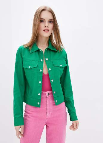 Зеленая летняя джинсовая куртка женская летняя зеленая Dasti Denim Urban