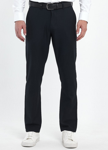 Темно-синие кэжуал демисезонные зауженные, классические брюки Trend Collection