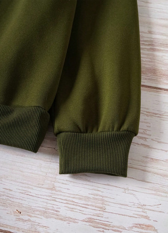 Хаки свитшот SHEIN новогодний без декора (353322745)