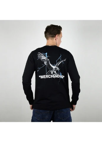 Бежевый свитшот мужской merchandise, черный Power (253391883)
