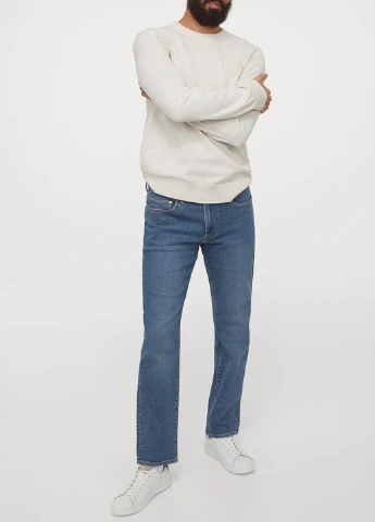 Синие демисезонные джинсы H&M
