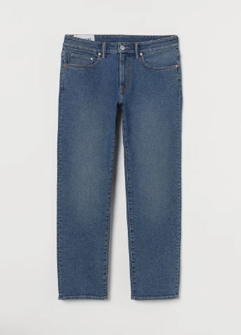 Синие демисезонные джинсы H&M